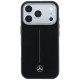 Case Mercedes Leather Semi Wrap Iconic Line MagSafe for iPhone 17 Pro black