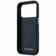 Case Mercedes Leather Semi Wrap Iconic Line MagSafe for iPhone 17 Pro navy