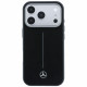Case Mercedes Leather Semi Wrap Iconic Line MagSafe for iPhone 17 Pro Max black