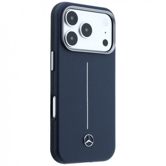 Case Mercedes Leather Semi Wrap Iconic Line MagSafe for iPhone 17 Pro Max navy Case Mercedes Leather Semi Wrap Iconic Line MagSafe for iPhone 17 Pro Max navy