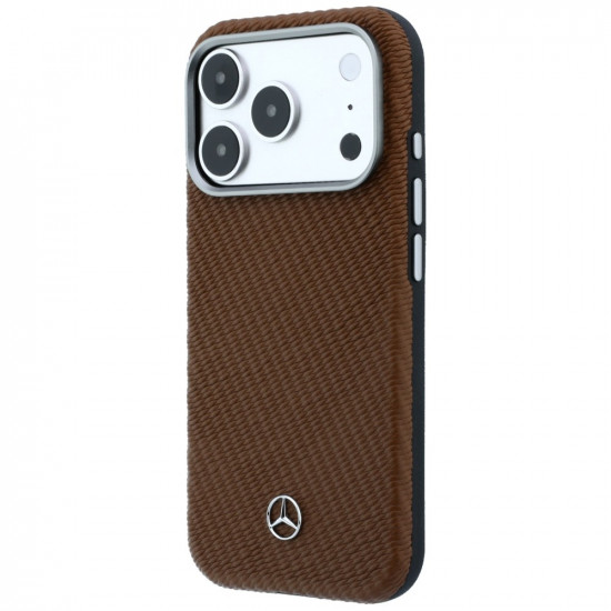 Case Mercedes Leather Semi Wrap Wood Effect MagSafe for iPhone 17 Pro camel Case Mercedes Leather Semi Wrap Wood Effect MagSafe for iPhone 17 Pro camel
