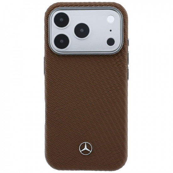 Case Mercedes Leather Semi Wrap Wood Effect MagSafe for iPhone 17 Pro camel Case Mercedes Leather Semi Wrap Wood Effect MagSafe for iPhone 17 Pro camel