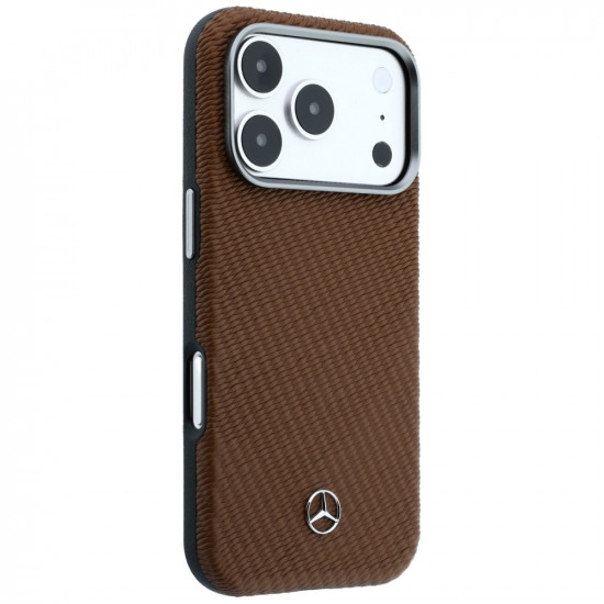Case Mercedes Leather Semi Wrap Wood Effect MagSafe for iPhone 17 Pro camel Case Mercedes Leather Semi Wrap Wood Effect MagSafe for iPhone 17 Pro camel