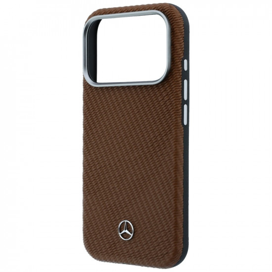 Case Mercedes Leather Semi Wrap Wood Effect MagSafe for iPhone 17 Pro camel Case Mercedes Leather Semi Wrap Wood Effect MagSafe for iPhone 17 Pro camel