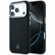 Case Mercedes Leather Semi Wrap Wood Effect MagSafe for iPhone 17 Pro black