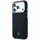 Case Mercedes Leather Semi Wrap Wood Effect MagSafe for iPhone 17 Pro black