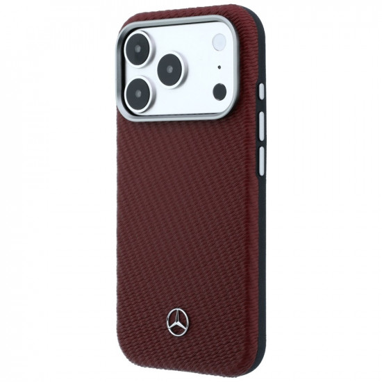 Case Mercedes Leather Semi Wrap Wood Effect MagSafe for iPhone 17 Pro red Case Mercedes Leather Semi Wrap Wood Effect MagSafe for iPhone 17 Pro red