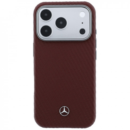 Case Mercedes Leather Semi Wrap Wood Effect MagSafe for iPhone 17 Pro red Case Mercedes Leather Semi Wrap Wood Effect MagSafe for iPhone 17 Pro red