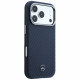 Case Mercedes Leather Semi Wrap Wood Effect MagSafe for iPhone 17 Pro navy