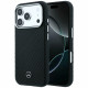 Case Mercedes Leather Semi Wrap Wood Effect MagSafe for iPhone 17 Pro Max black