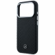 Case Mercedes Leather Semi Wrap Wood Effect MagSafe for iPhone 17 Pro Max black