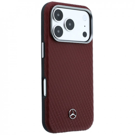 Case Mercedes Leather Semi Wrap Wood Effect MagSafe for iPhone 17 Pro Max red Case Mercedes Leather Semi Wrap Wood Effect MagSafe for iPhone 17 Pro Max red