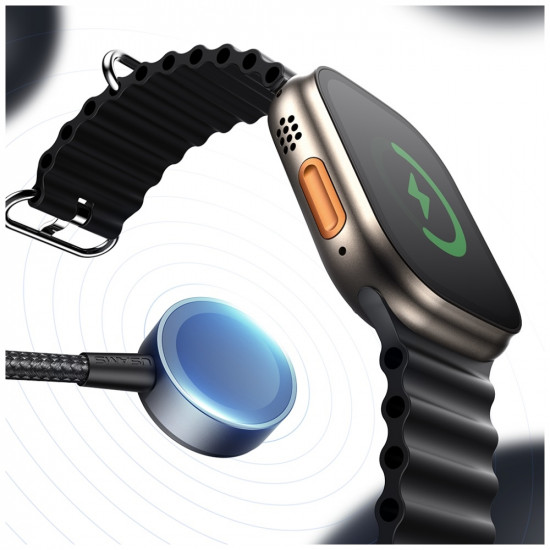 Cable USAMS Huan Series 3-in-1 with 72W Inductive Charger for USB-C tarnish