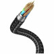 Cable USAMS Huan Series 3-in-1 with 72W Inductive Charger for USB-C tarnish