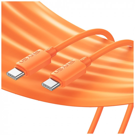 Cable USAMS U98 30W 3A Silicone Fast Charging USB-C to Lightning orange Cable USAMS U98 30W 3A Silicone Fast Charging USB-C to Lightning orange