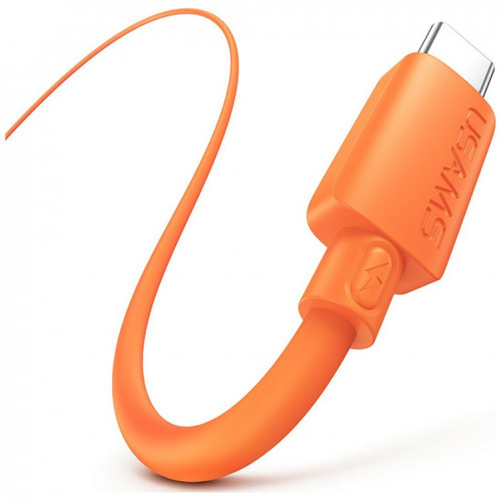 Cable USAMS U98 30W 3A Silicone Fast Charging USB-C to Lightning orange Cable USAMS U98 30W 3A Silicone Fast Charging USB-C to Lightning orange
