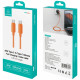 Cable USAMS U98 30W 3A Silicone Fast Charging USB-C to Lightning orange Cable USAMS U98 30W 3A Silicone Fast Charging USB-C to Lightning orange
