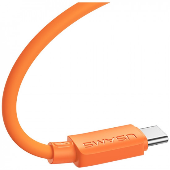 Cable USAMS U98 3A Silicone Fast Charging USB-C white
