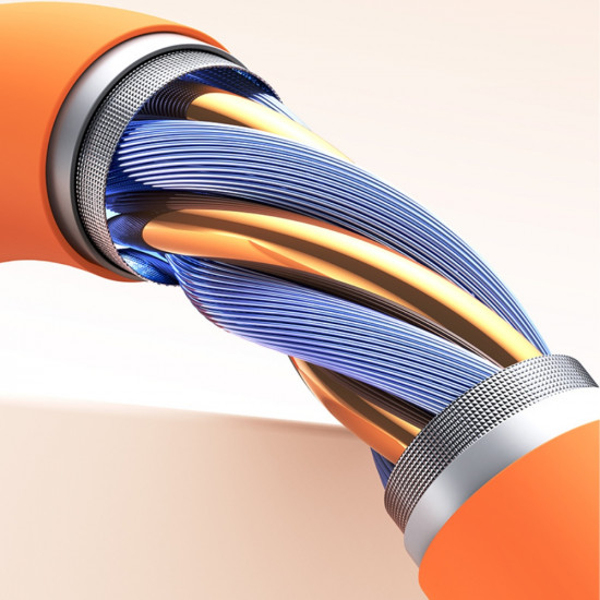 Cable USAMS U98 3A Silicone Fast Charging USB-C orange