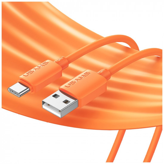 Cable USAMS U98 3A Silicone Fast Charging USB-C orange