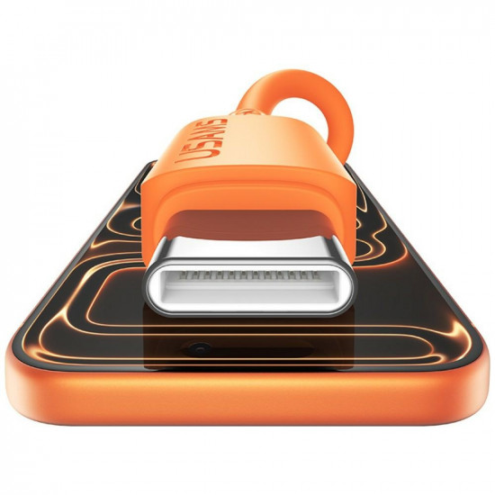 Cable USAMS U98 3A Silicone Fast Charging USB-C orange