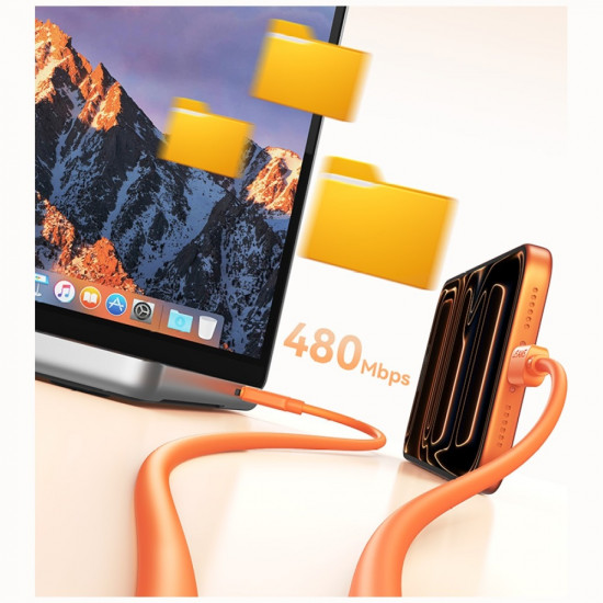 Cable USAMS U98 60W 3A Silicone Fast Charging USB-C to USB-C black Cable USAMS U98 60W 3A Silicone Fast Charging USB-C to USB-C black