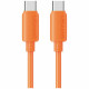 Cable USAMS U98 60W 3A Silicone Fast Charging USB-C to USB-C orange Cable USAMS U98 60W 3A Silicone Fast Charging USB-C to USB-C orange
