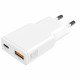 Wall charger 4smarts PDPlug Duos Slim 30W GaN USB-C, USB-A white Wall charger 4smarts PDPlug Duos Slim 30W GaN USB-C, USB-A white