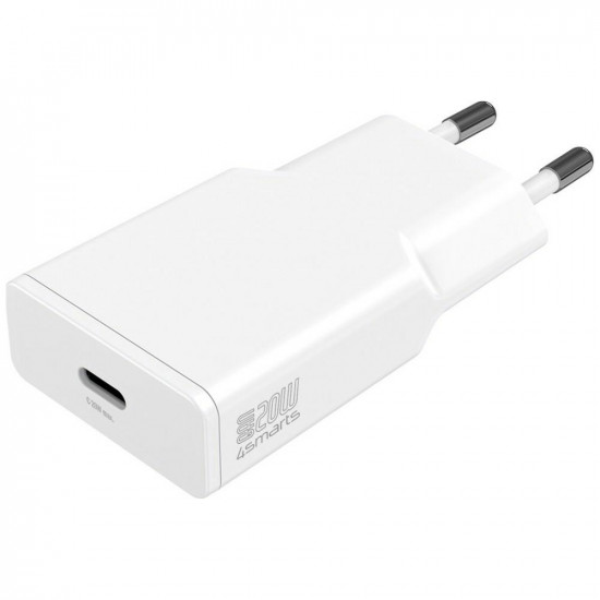 Wall charger 4smarts PDPlug Slim 20W GaN USB-C white Wall charger 4smarts PDPlug Slim 20W GaN USB-C white