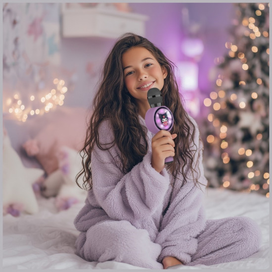 Karaoke Microphone with LED Wireless Speaker OTL Kuromi Karaoke Microphone with LED Wireless Speaker OTL Kuromi