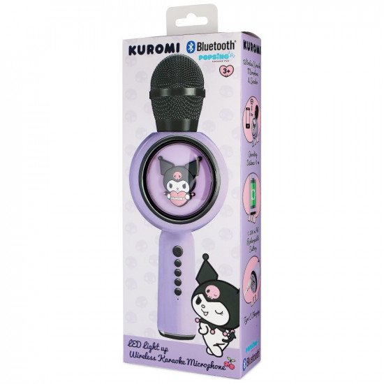 Karaoke Microphone with LED Wireless Speaker OTL Kuromi Karaoke Microphone with LED Wireless Speaker OTL Kuromi
