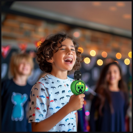 Karaoke Microphone LED with Wireless Speaker OTL Minecraft Creeper Karaoke Microphone LED with Wireless Speaker OTL Minecraft Creeper
