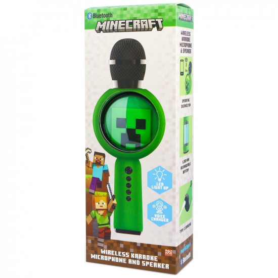 Karaoke Microphone LED with Wireless Speaker OTL Minecraft Creeper Karaoke Microphone LED with Wireless Speaker OTL Minecraft Creeper