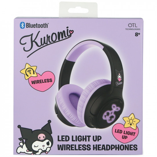 Wireless On-Ear Headphones OTL Kuromi LED Light Up Wireless On-Ear Headphones OTL Kuromi LED Light Up