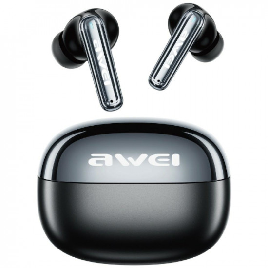 Wireless headphones T92 ANC Pro with a charging dock black