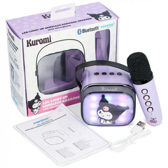 Wireless Karaoke Set OTL Kuromi LED Light-Up Wireless Karaoke Set OTL Kuromi LED Light-Up