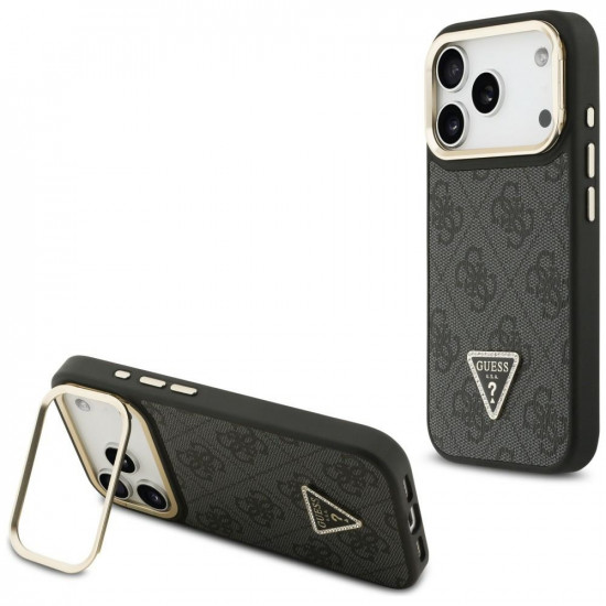 Guess Hardcase 4G Triangle Logo MagSafe with Stand Camera (GUHMP17XPCS4GPTK) iPhone 17 Pro Max Black Guess Hardcase 4G Triangle Logo MagSafe with Stand Camera (GUHMP17XPCS4GPTK) iPhone 17 Pro Max Black