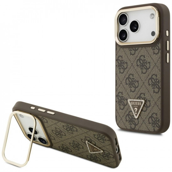 Guess Hardcase 4G Triangle Logo MagSafe with Stand Camera (GUHMP17XPCS4GPTW) iPhone 17 Pro Max Brown Guess Hardcase 4G Triangle Logo MagSafe with Stand Camera (GUHMP17XPCS4GPTW) iPhone 17 Pro Max Brown