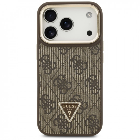 Guess Hardcase 4G Triangle Logo MagSafe with Stand Camera (GUHMP17XPCS4GPTW) iPhone 17 Pro Max Brown Guess Hardcase 4G Triangle Logo MagSafe with Stand Camera (GUHMP17XPCS4GPTW) iPhone 17 Pro Max Brown