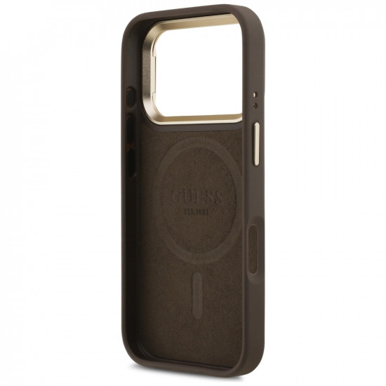 Guess Hardcase 4G Triangle Logo MagSafe with Stand Camera (GUHMP17XPCS4GPTW) iPhone 17 Pro Max Brown Guess Hardcase 4G Triangle Logo MagSafe with Stand Camera (GUHMP17XPCS4GPTW) iPhone 17 Pro Max Brown