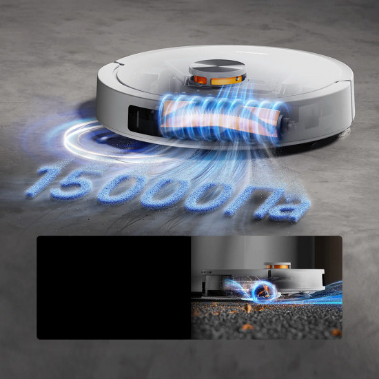 Deerma Robot Vacuum Cleaner (S30 Pro Plus) Dry & Wet Cleaning, 15000Pa, PreciSence LiDAR Tech, Anti Tangle System White