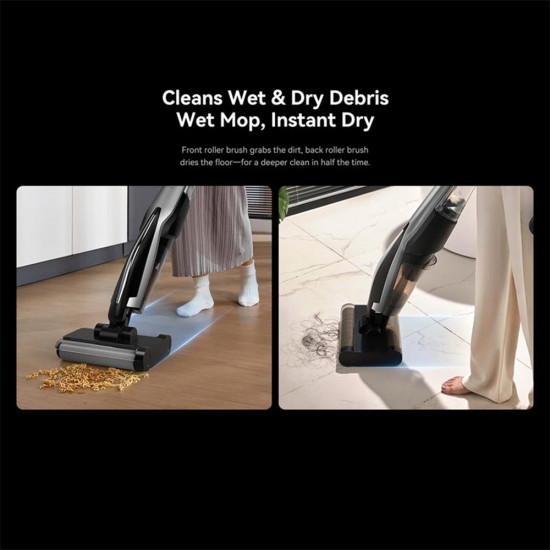 Deerma Cordless Vacuum Cleaner (VX200) Dry & Wet Cleaning, 22000Pa, 350W, 4000mAh, Intelligent Charging Base Black Deerma Cordless Vacuum Cleaner (VX200) Dry & Wet Cleaning, 22000Pa, 350W, 4000mAh, Intelligent Charging Base Black