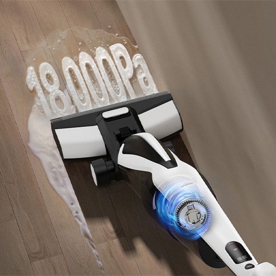 Deerma Cordless Vacuum Cleaner (VX100) Dry & Wet Cleaning, 18000Pa, 4000mAh, 300W, 0.6L, 78dB, Dual Tank – White Deerma Cordless Vacuum Cleaner (VX100) Dry & Wet Cleaning, 18000Pa, 4000mAh, 300W, 0.6L, 78dB, Dual Tank – White
