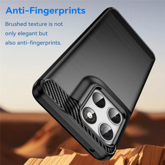 Techsuit Carbon Silicone Motorola Moto G37 / G37 Power / G47 / G57 Power / G67 Power Black
