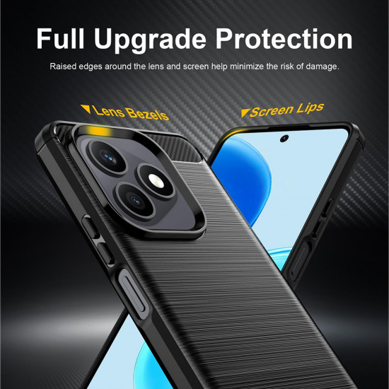 Techsuit Carbon Silicone Honor X8d Black Techsuit Carbon Silicone Honor X8d Black