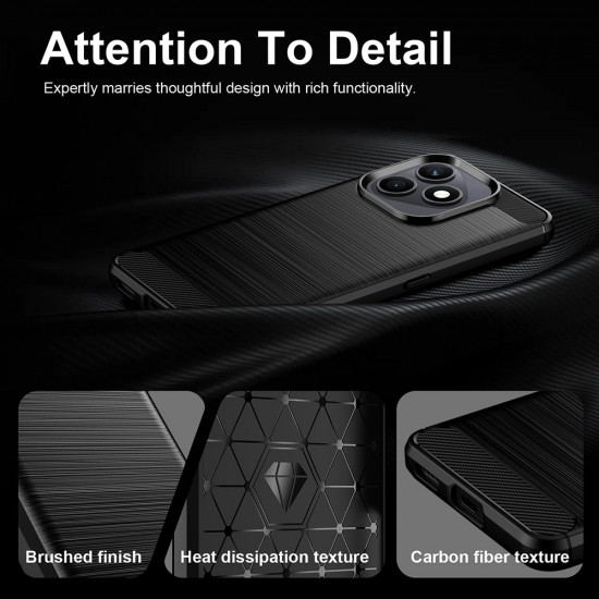 Techsuit Carbon Silicone Honor X8d Black Techsuit Carbon Silicone Honor X8d Black