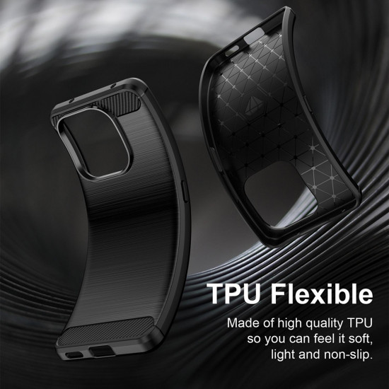 Techsuit Carbon Silicone Honor X8d Black Techsuit Carbon Silicone Honor X8d Black