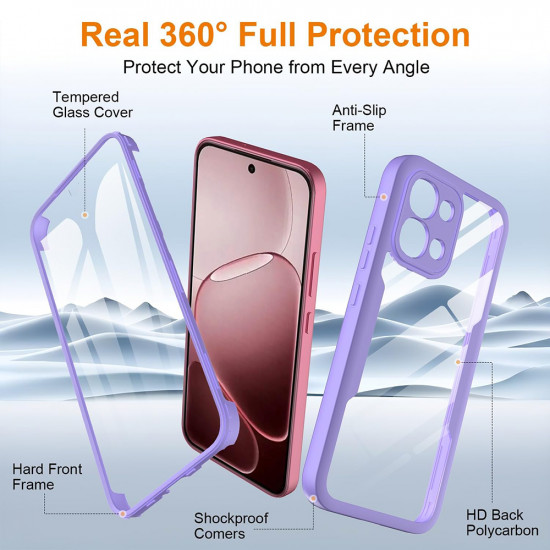 Techsuit ColorVerse 360 Series + Screen Protector Oppo A6 Pro 4G / A6 Pro 5G Purple