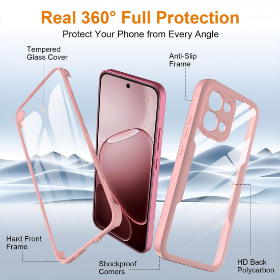 Techsuit ColorVerse 360 Series + Screen Protector Oppo A6 Pro 4G / A6 Pro 5G Pink