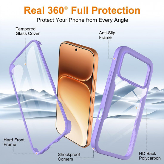 Techsuit ColorVerse 360 Series + Screen Protector Honor 600 / 600 Pro Purple Techsuit ColorVerse 360 Series + Screen Protector Honor 600 / 600 Pro Purple